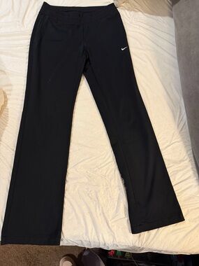 Nike women Black flare leggings with Orange Tag